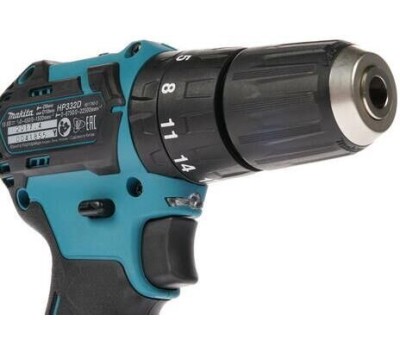 MAKITA Ударная дрель-шуруповерт HP332DWME, 4Ач, с двумя аккумуляторами