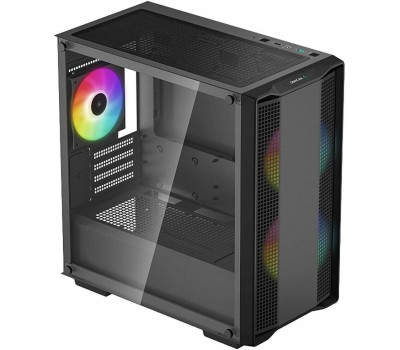 Корпус для ПК DEEPCOOL Корпус mATX CC360 ARGB, Micro-Tower, без БП, черный [r-cc360-bkapm3-g-1]