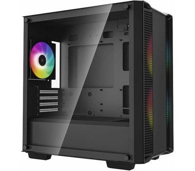 Корпус для ПК DEEPCOOL Корпус mATX CC360 ARGB, Micro-Tower, без БП, черный [r-cc360-bkapm3-g-1]
