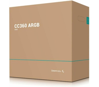 Корпус для ПК DEEPCOOL Корпус mATX CC360 ARGB, Micro-Tower, без БП, черный [r-cc360-bkapm3-g-1]