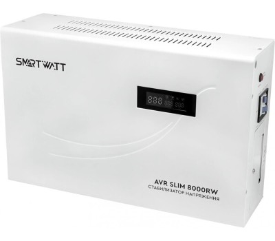 SMARTWATT Стабилизатор напряжения AVR Slim 8000RW белый [4512020310009]