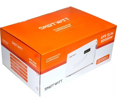 SMARTWATT Стабилизатор напряжения AVR Slim 8000RW белый [4512020310009]