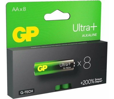 Батарейки GP AA Батарейка Ultra Plus Alkaline 15AUPA21-2CRB8, 8 шт