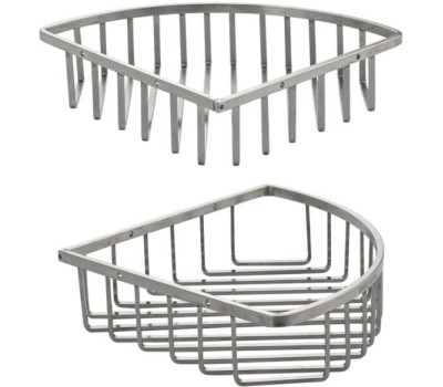 САНАКС - Полочка угловая, овальная, одинарная 20 см, плоские прутья, из нержавеющей стали, матовая 75050