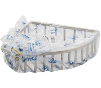 САНАКС - Полочка угловая, овальная, одинарная 20 см, плоские прутья, из нержавеющей стали, матовая 75050