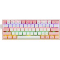Клавиатура REDRAGON (70672) Fizz Радужн,61 клав,тих,бело-розов.