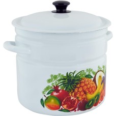 Кастрюля КМЗ 41804-222/6 эмал цил 10,0л с рис