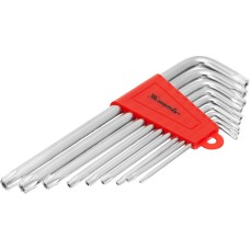 Набор ключей MATRIX Набор ключей имбусовых Torx , 9 шт, T10-T50, CrV, удлиненных, с сатиновым покрытием 12306