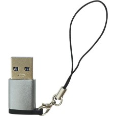 Переходник АТОМ (31034) USB Type-C-USB А , серебряный