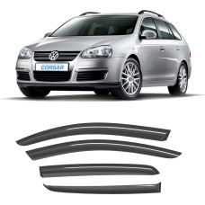 Дефлекторы CORSAR Дефлекторы Volkswagen Golf V 03-09 хетчбек, нак., 4шт