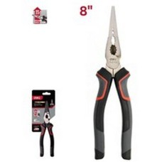 Удлиненные плоскогубцы DELI Удлиненные плоскогубцы DL0104 200мм, Cr-V, эксцентриковый шарнир, антикоррозийное покрытие, трехкомпонентная прорезиненная рукоять