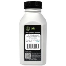 Тонер CACTUS Тонер CS-THPCHUС-100, для HP Color Universal CF540A/CF400A/CF410A/CF400A/CE310, голубой, 100грамм, флакон