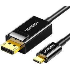 UGREEN Кабель видео MM139, USB Type-C (m) - DisplayPort (m), 1.5м, черный [50994]