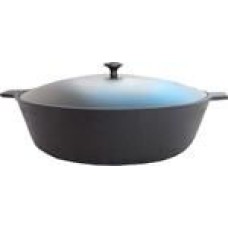 Камская посуда у6061 чугунная 260х60 с двумя ушками с алюминиевой крышкой