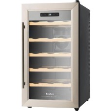 TESLER Винный шкаф однокамерный WCV-182 вместимость: 18 бутылок, нержавеющая сталь/черный