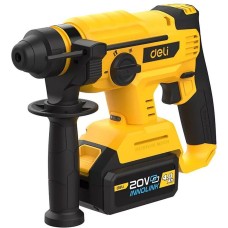 DELI Перфоратор аккумуляторный DC300 (2 АКБ*4Ач + ЗУ, 20V, SDS PLUS, 2Дж, 4500уд/мин, 1400об/мин, сумка)