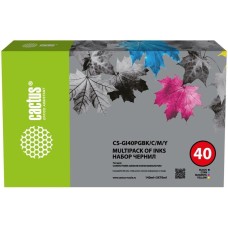 CACTUS Чернила CS-GI40PGBK/C/M/Y голубой/пурпурный/желтый/черный набор для Canon Pixma G5040/G6040/GM2040