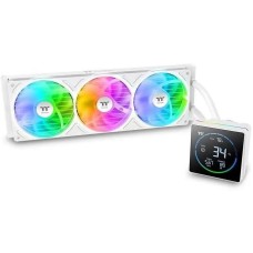 THERMALTAKE Система водяного охлаждения TH360-S V3 Snow, LCD, 4-pin, ARGB, 120мм, белый, retail [cl-w472-pl12sw-a]