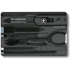 VICTORINOX Швейцарская карта SwissCard Classic (0.7133.T3) черный полупрозрачный коробка подарочная