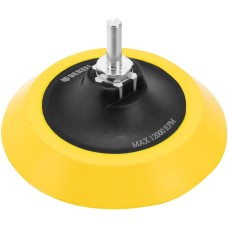 DENZEL Тарелка опорная для дрели и УШМ с липучкой, 125 мм, мягкая, с адаптером c М14 на d8 76248