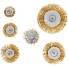 MATRIX Набор щеток для дрели, 6 шт, 5 плоских 40-50-65-75-100 мм + 1 
