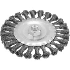 MATRIX Щетка для УШМ 125 мм, М14, плоская, крученая проволока 0.5 мм 74640