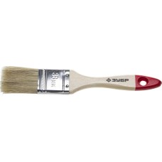 ЗУБР УНИВЕРСАЛ, 38 мм, 1,5″, светлая натуральная щетина, деревянная ручка, все виды ЛКМ, плоская кисть (4-01001-038)