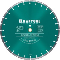 KRAFTOOL LASER-BETON 450 мм (25.4/20 мм, 10х4.0 мм), алмазный диск (36686-450)