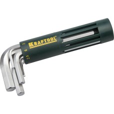 KRAFTOOL HEX, 8 шт, набор коротких шестигранных ключей (27430-1)