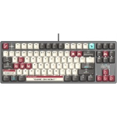 Клавиатура A4TECH Клавиатура S87 Pixels механическая серый/белый USB for gamer LED кабель 1.8м