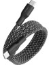 TTEC Кабель с магнитным креплением Braided USB-C-USB-C Magnetic 60W Fast Charging&Data Cable. Длина: 100см. Цвет: черный