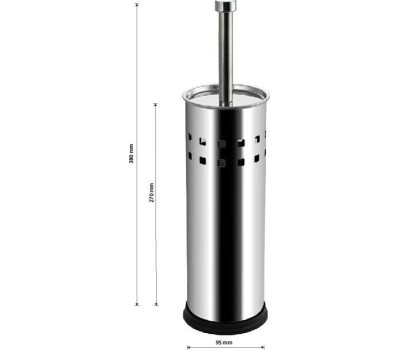 Аксессуары для ванной комнаты и туалета САНАКС 331 Ёрш для унитаза напольный метал. перфорированный