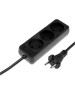 Удлинитель UNIEL (UL-00003605) S-CD3-5 BLACK Standart 5м 3 гнезда б/з Черный