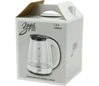 Чайник электрический ЗАРЯ 258-05 стекло