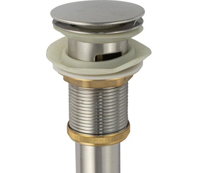 Донный клапан MAGNUS 0602 Верхняя часть (донный клапан) сифона-автомата на раковину АНТИВАНДАЛЬНАЯ с переливом из нержавеющей стали