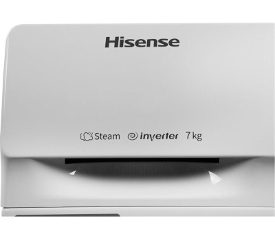 Стиральная машина Hisense WFQP7012VM, с фронтальной загрузкой, с паром, 7кг, 1200об/мин, инверторная, с английской панелью управления