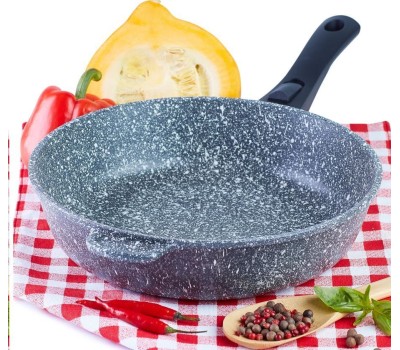 Сковорода ТРАДИЦИЯ ТМ2285 а/пр литая 28см съемн/руч Мрамор