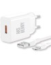 СЗУ AKSBERRY (6972969383064) T42 QC30 + кабель (белый)