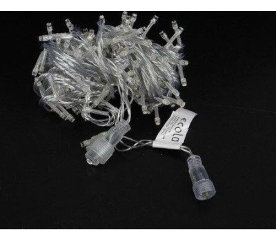 Светодиодная гирлянда ECOLA N6YV10ELC LED гирлянда 220V IP44 Нить наращиваемая (доп секция) 10м 160Led 4000K, прозр.провод с коннекторами нейтральный белый