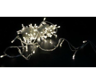 Светодиодная гирлянда ECOLA N6YV10ELC LED гирлянда 220V IP44 Нить наращиваемая (доп секция) 10м 160Led 4000K, прозр.провод с коннекторами нейтральный белый