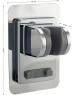 Кронштейн GFMARK 1018 Кронштейн для душевой лейки, пластиковый, на самоклеящейся основе, без сверления, с крючками, хромированный.
