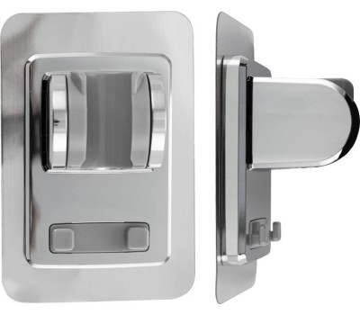 Кронштейн GFMARK 1018 Кронштейн для душевой лейки, пластиковый, на самоклеящейся основе, без сверления, с крючками, хромированный.