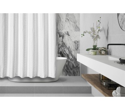 Штора для ванной ЕГ (543) DIAMOND Штора для ванной Белая