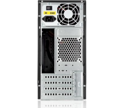 FOXLINE Корпус MiniTower FL-702 450W черный (mATX, 450W, 2xUSB2.0, no fan) (FL-702-FZ450)
