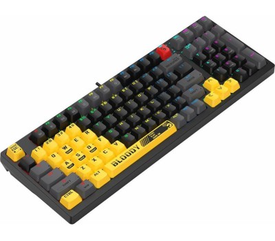 A4TECH Клавиатура Bloody S98, проводная, USB, механическая, желтый [sports lime]