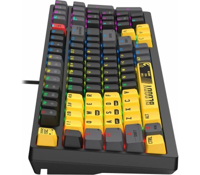 A4TECH Клавиатура Bloody S98, проводная, USB, механическая, желтый [sports lime]