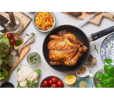 Сковорода НЕВА МЕТАЛЛ ПОСУДА Сковорода а/пр литая 24см съемн/руч Ферра Индукция ТМ НМП