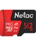 Карта памяти NETAC Карта памяти microSDXC UHS-I U3 P500 Extreme Pro 512 ГБ, 100 МБ/с, Class 10, NT02P500PRO-512G-S, 1 шт