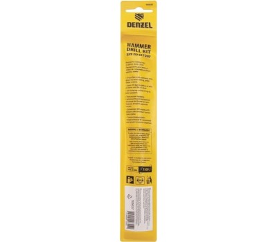 Бур DENZEL Бур по бетону, двойная спираль, три пылеотводящие кромки, 16 x 210 мм 705037