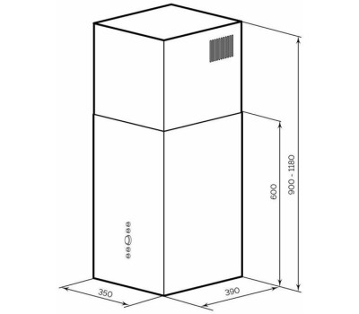 Вытяжка LEX Вытяжка каминная Mono 400, кнопочное управление, нержавеющая сталь [chti000416]